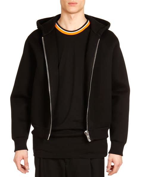 givenchy neoprene big-zipper hoodie|Men's Designer Sweatshirts & Hoodies .